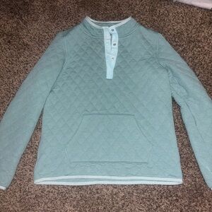 Cat & Jack Quilted Pullover in Teal and Light Blue